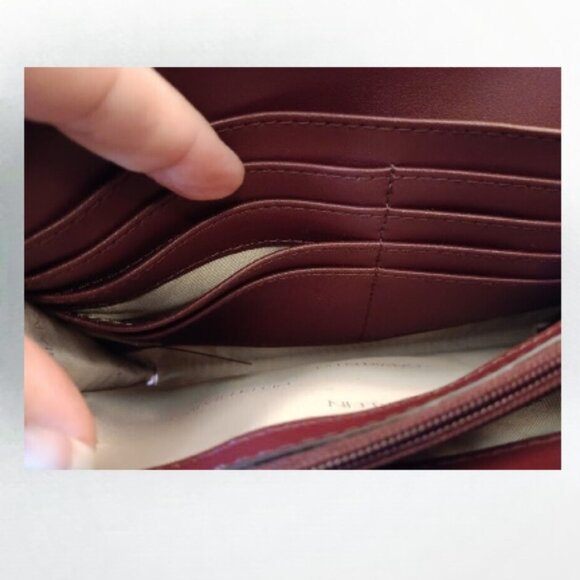 Calvin Klein soft leather handbag cranberry red - Picture 11 of 14